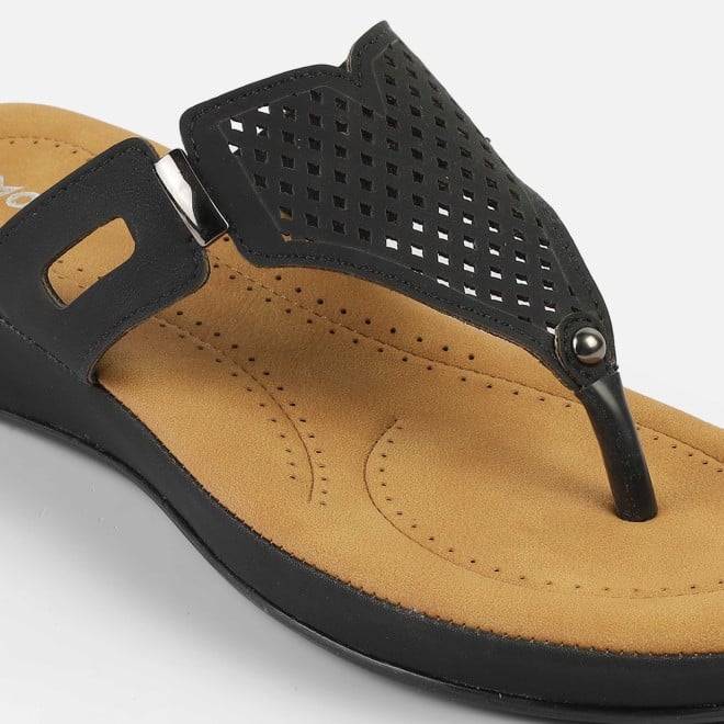 Mochi Women Black Casual Slip Ons (SKU: 44-258-11-36)