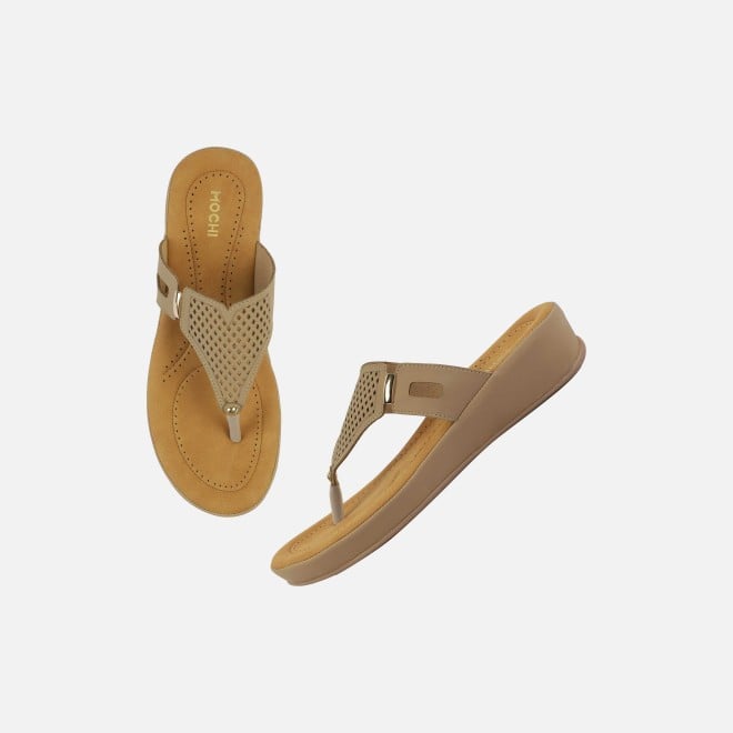 Mochi Women Peach Casual Slip Ons (SKU: 44-258-80-36)
