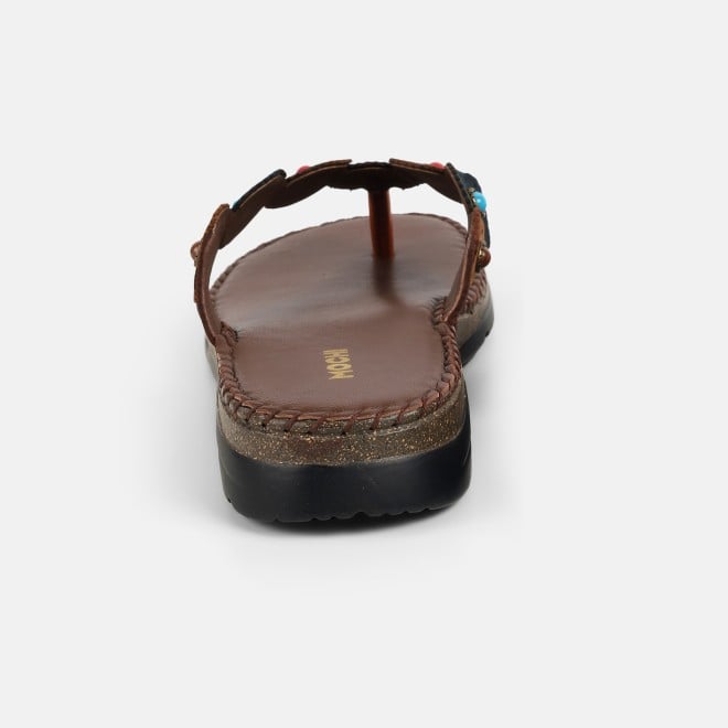 Mochi Women Brown Casual Slippers (SKU: 44-277-12-36)