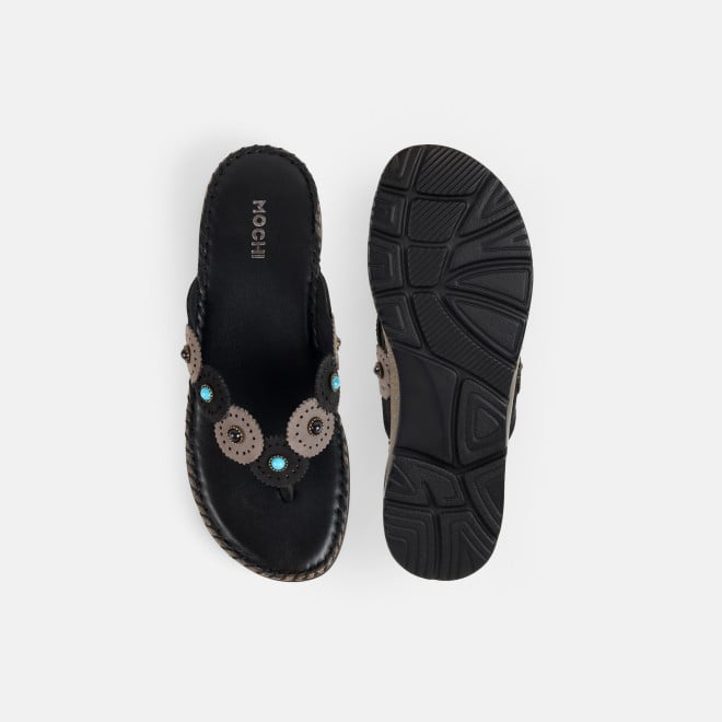 Mochi Women Black Casual Slippers (SKU: 44-277L-11-42)