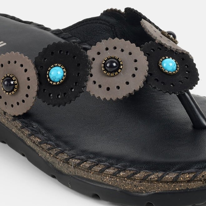 Mochi Women Black Casual Slippers (SKU: 44-277L-11-42)