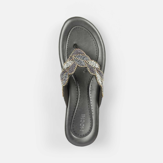 Mochi Women Gun-metal Casual Slippers (SKU: 44-294-29-36)