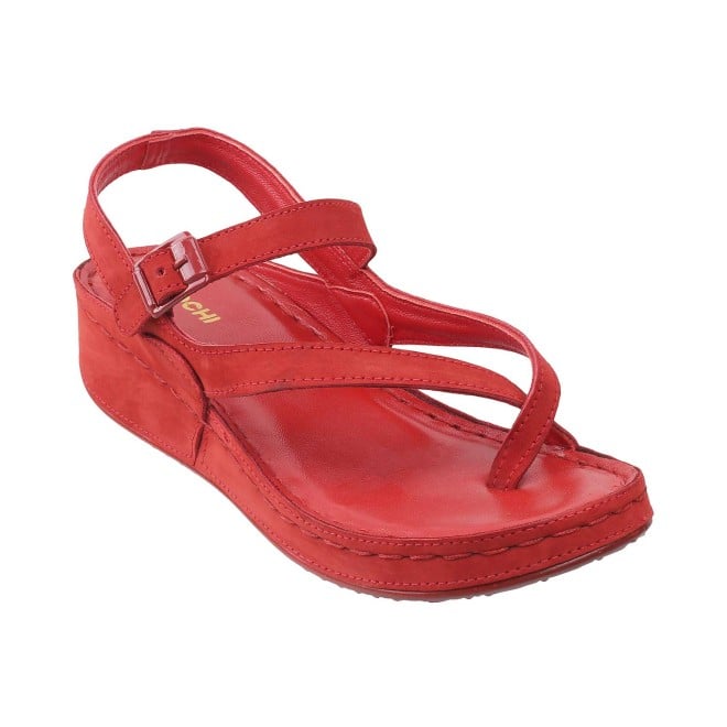 Mochi Women Red Casual Sandals
