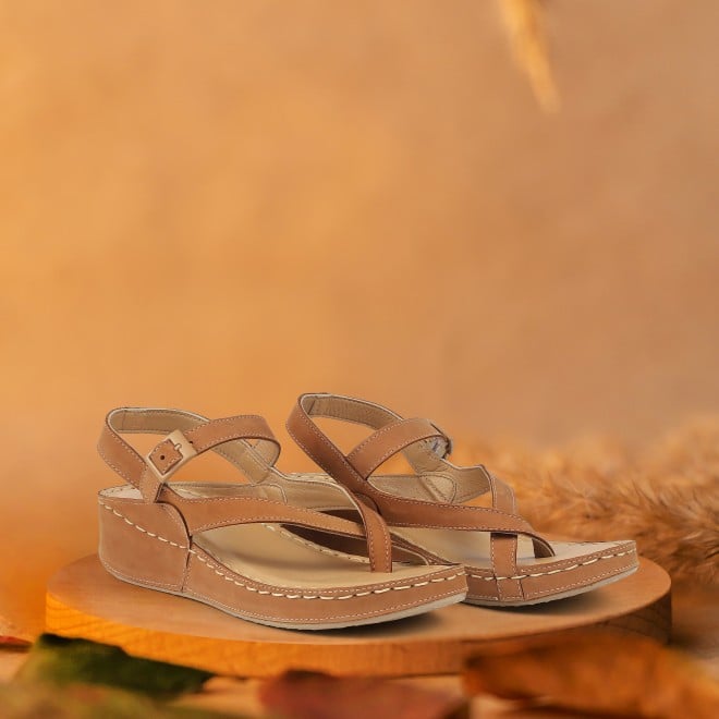 Mochi Women Beige Casual Sandals