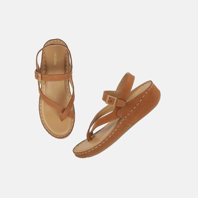 Mochi Women Beige Casual Sandals (SKU: 44-3014-20-42)