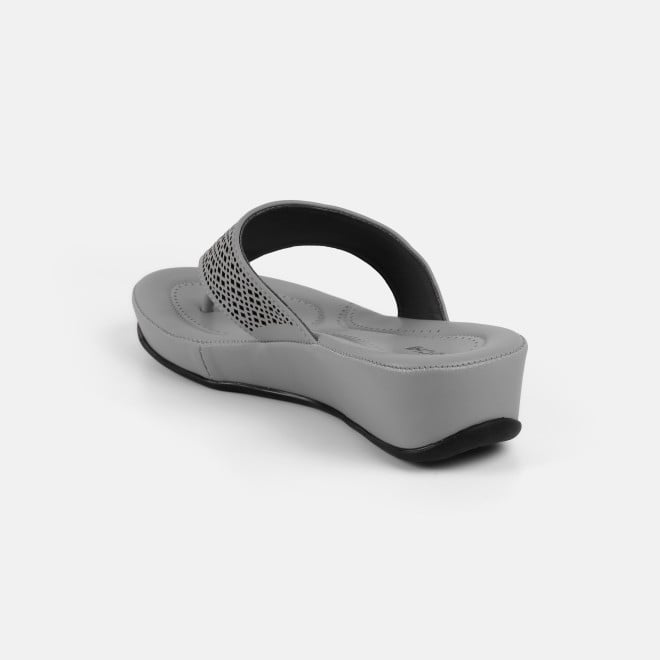 Mochi Women Grey Casual Slippers (SKU: 44-303-14-36)