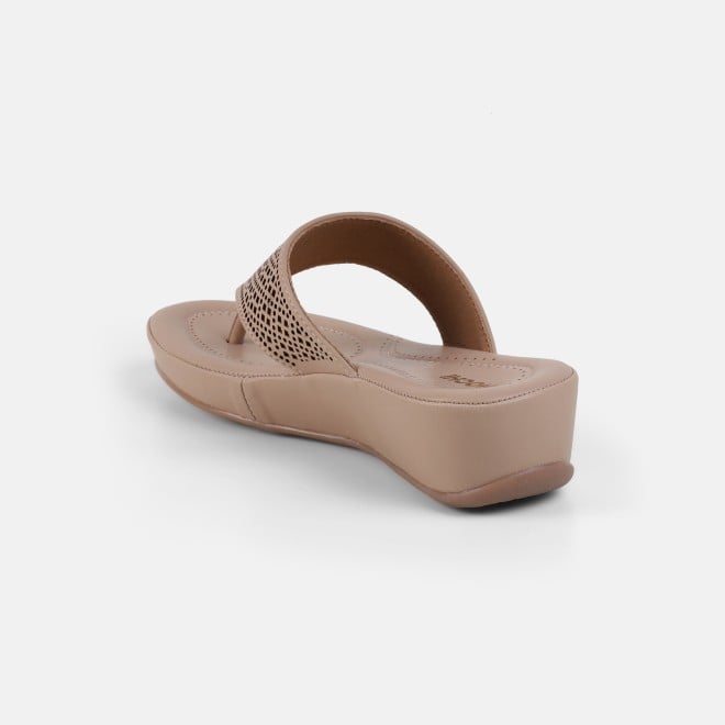 Mochi Women Beige Casual Slippers (SKU: 44-303-20-36)