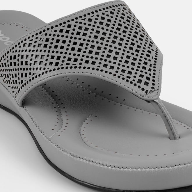 Mochi Women Grey Casual Slippers (SKU: 44-303-14-36)