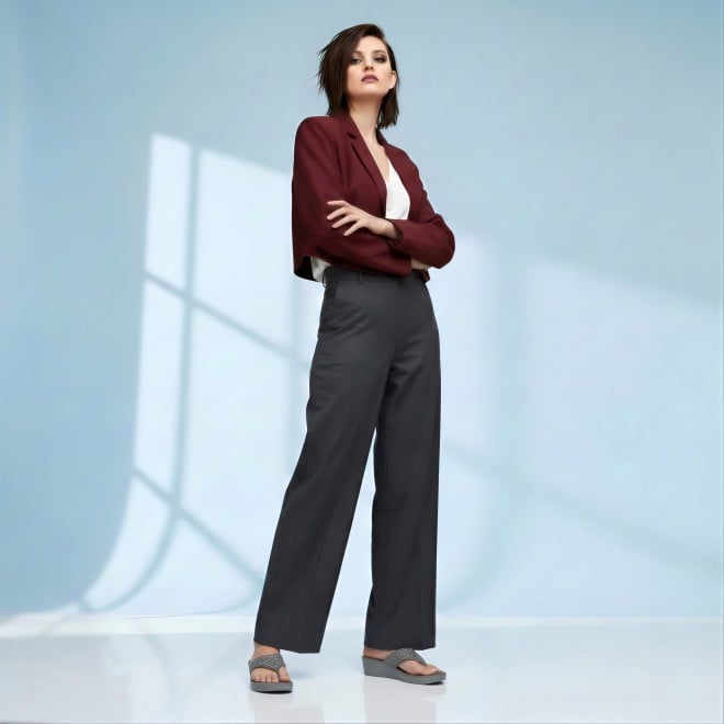 Mochi Women Grey Casual Slip Ons (SKU: 44-327-14-36)