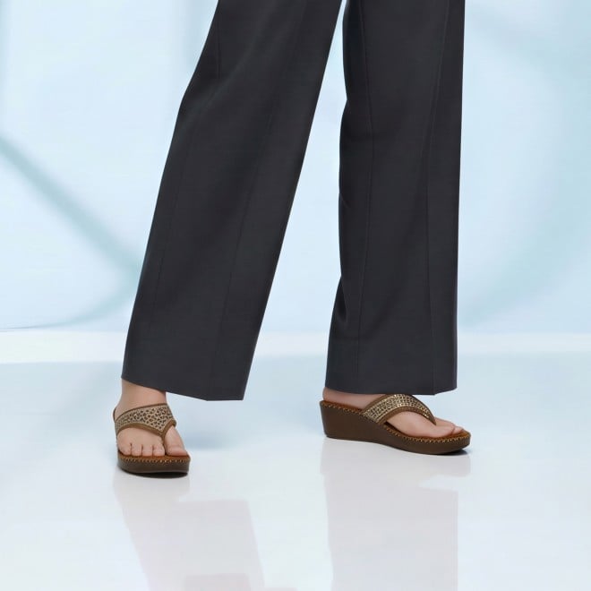 Mochi Women Tan Casual Slip Ons (SKU: 44-327-23-36)