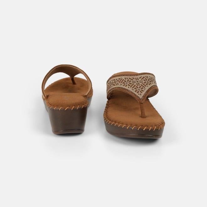 Mochi Women Tan Casual Slip Ons (SKU: 44-327-23-36)