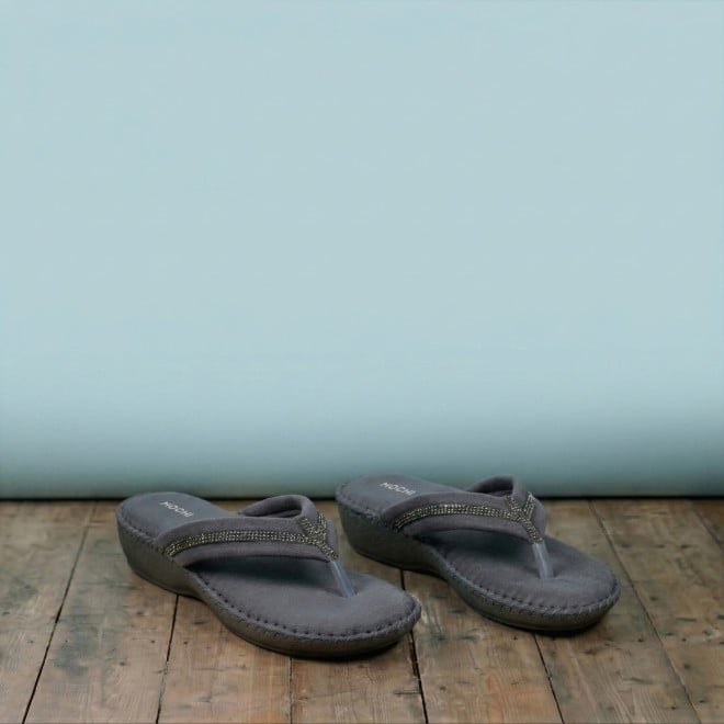 Mochi Women Grey Casual Comfort