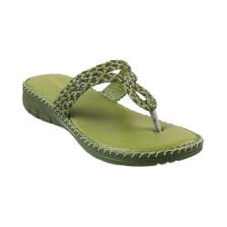 Women Green Casual Slippers