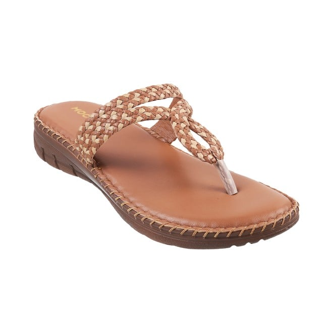 Mochi Women Rust Casual Slippers