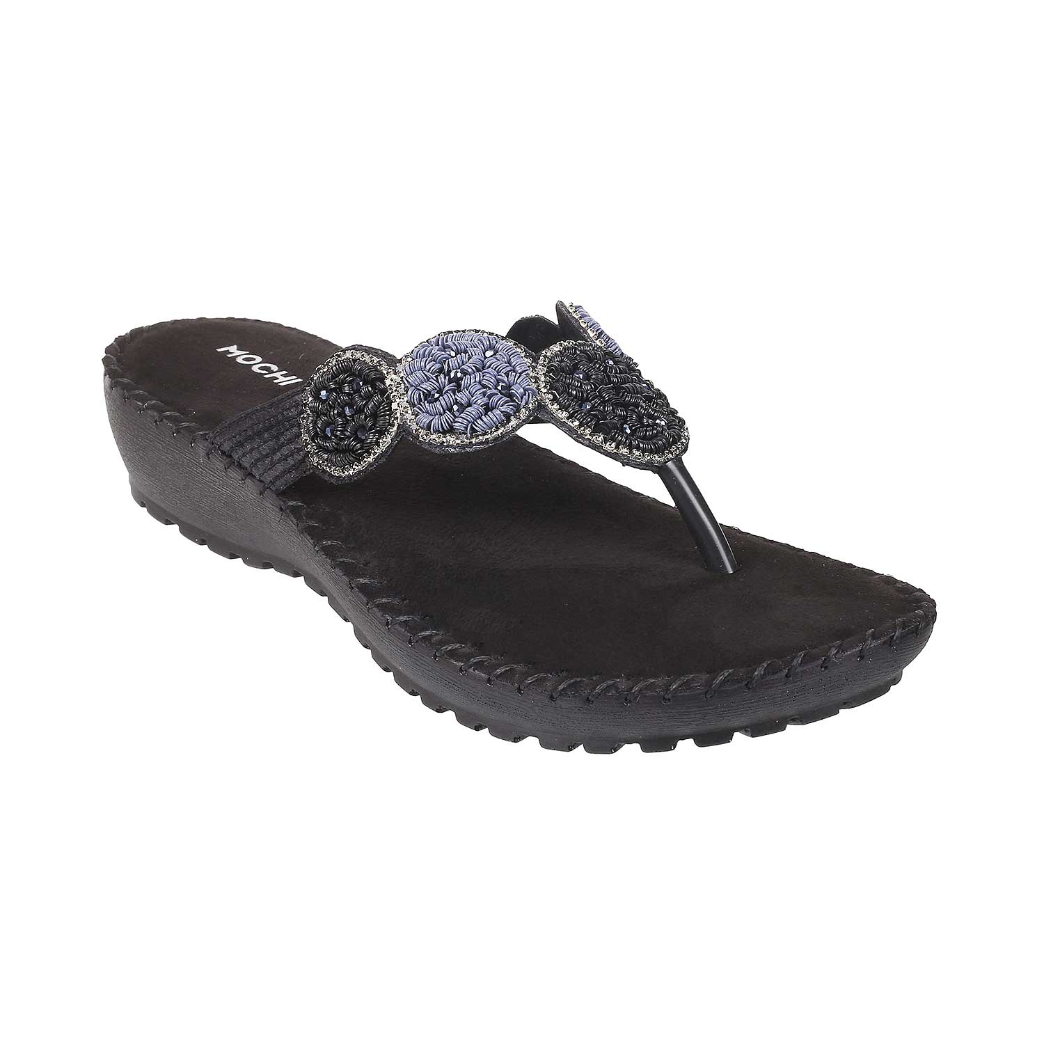Buy Black Flat Sandals for Women by Metro Online | Ajio.com