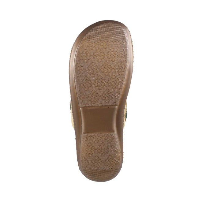 Mochi Women Gold Casual Slippers (SKU: 44-66-15-36)