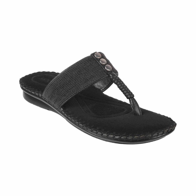 Buy Mochi Women Black Casual Slippers Online