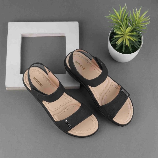 Mochi Women Black Casual Sandals