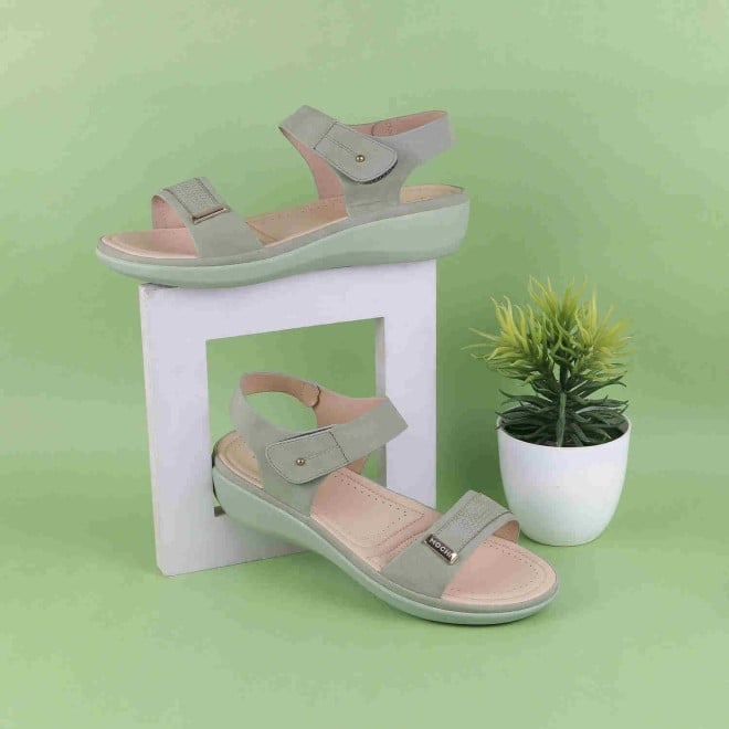 Mochi Women Green Casual Sandals (SKU: 44-81-21-36)