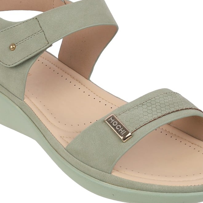 Mochi Women Green Casual Sandals (SKU: 44-900081-21-37)