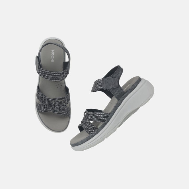 Mochi Women Black Casual Sandals (SKU: 44-900214-11-37)