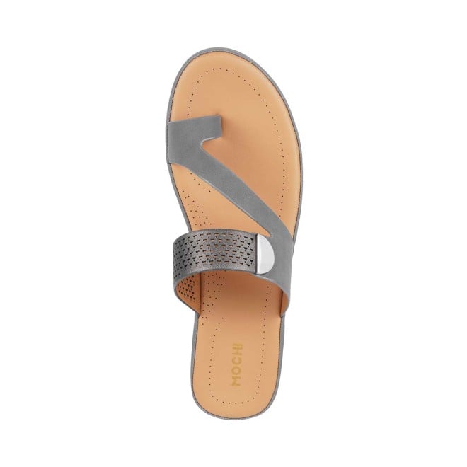 Mochi Women Grey Casual Slip Ons (SKU: 44-94-14-36)