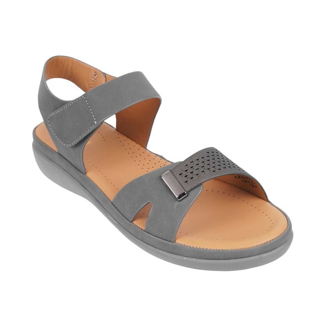 Mochi Women Grey Casual Sandals