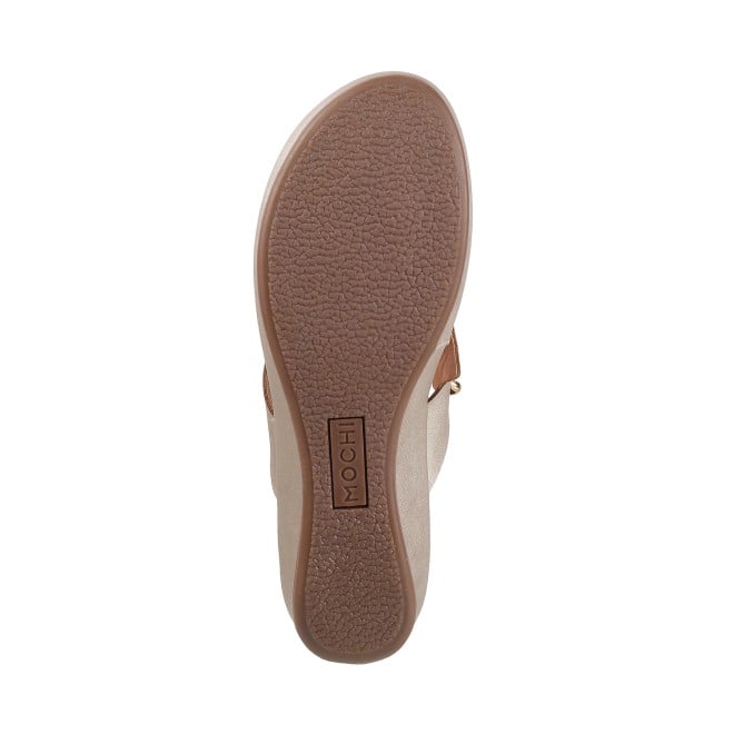 Mochi Women Gold Casual Slippers (SKU: 44-9937L-15-42)