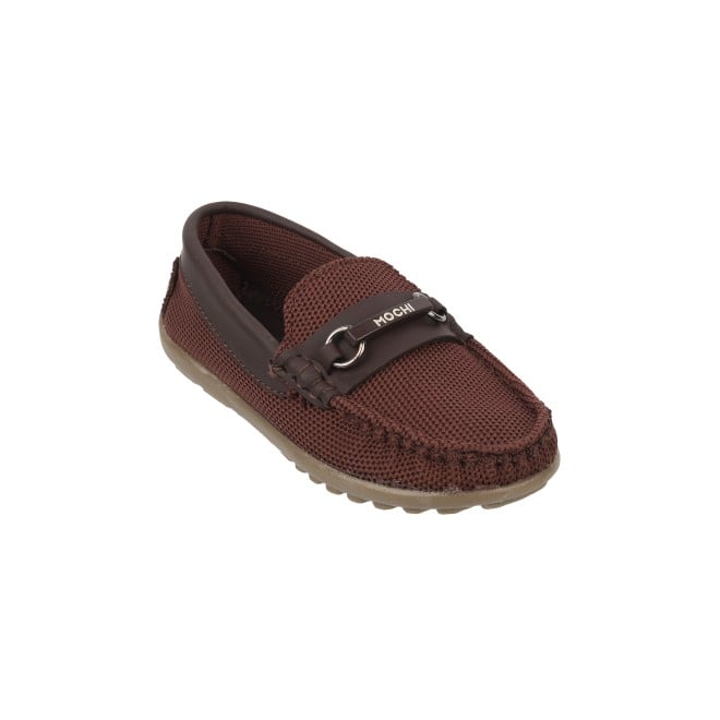 Mochi Boys Brown Casual Loafers