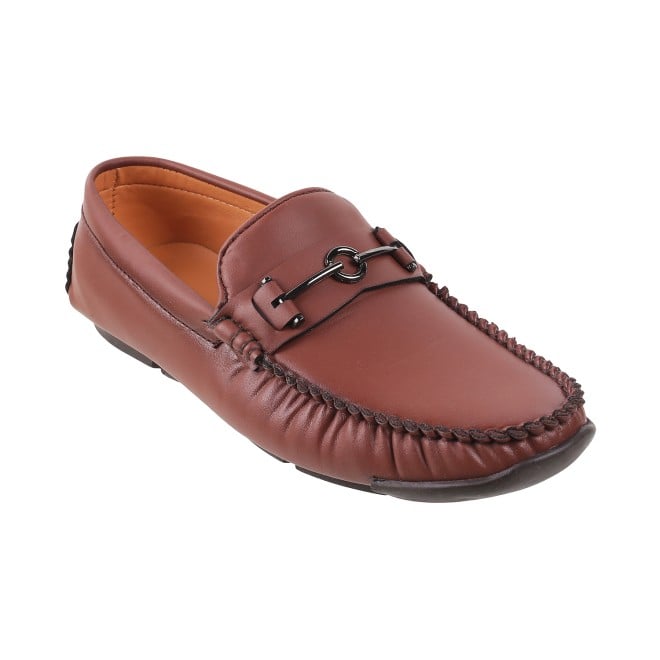 Mochi Tan Casual Loafers for Boys