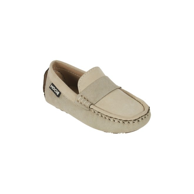 Mochi Boys Beige Casual Loafers