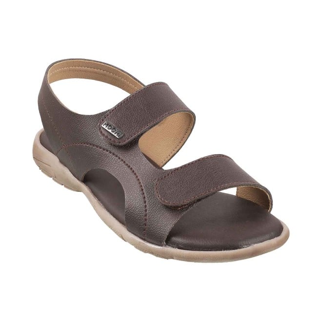 Mochi Brown Casual Sandals for Boys