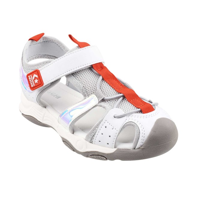 Mochi White Casual Sandals for Boys