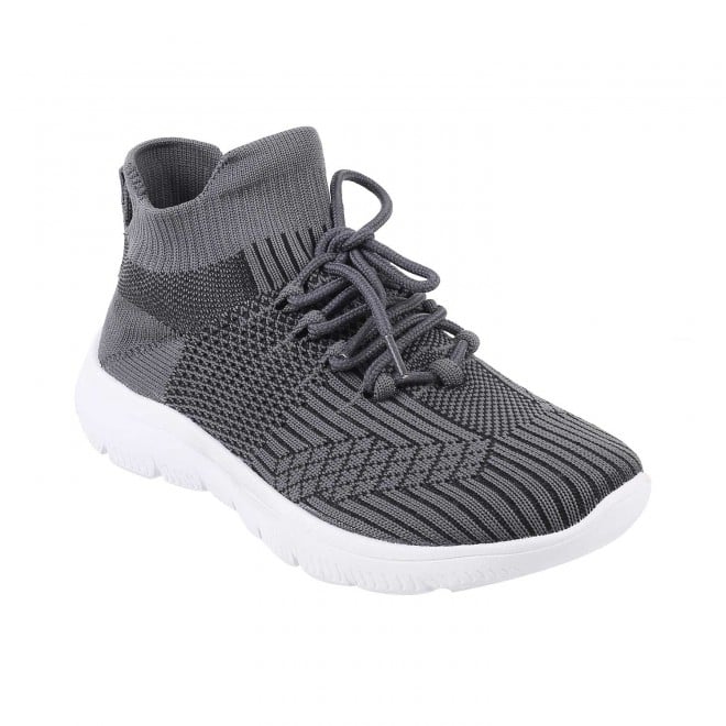 Mochi Grey Casual Sneakers for Boys
