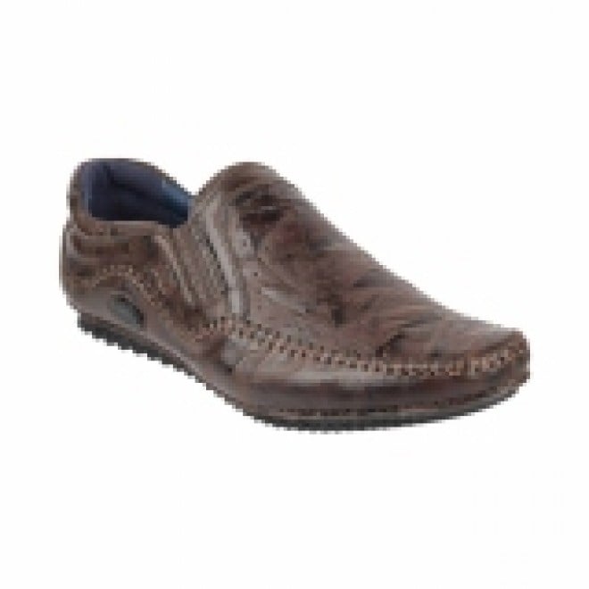 ID Brown Casual Loafers for Men