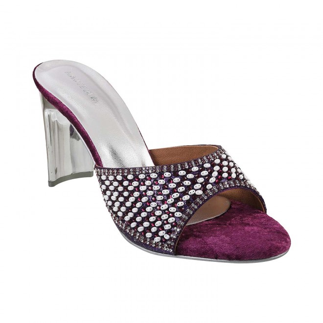 Haute Diva Women Purple Party Sandals