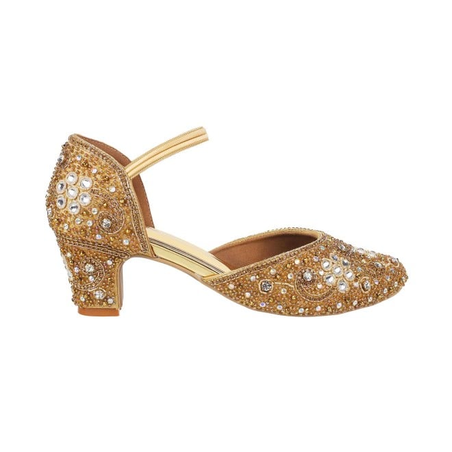 Haute Diva Women Gold Wedding Sandals (SKU: 54-10-15-36)