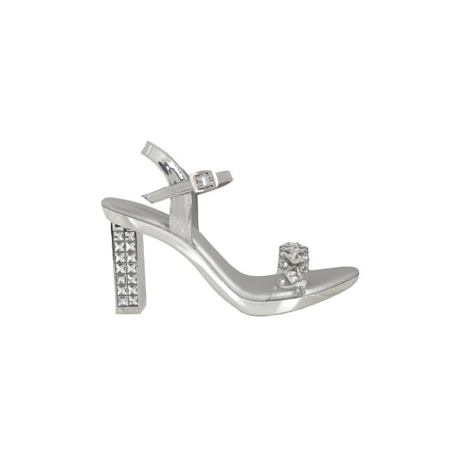 Haute Diva Women Silver Party Sandals (SKU: 54-156-27-36)