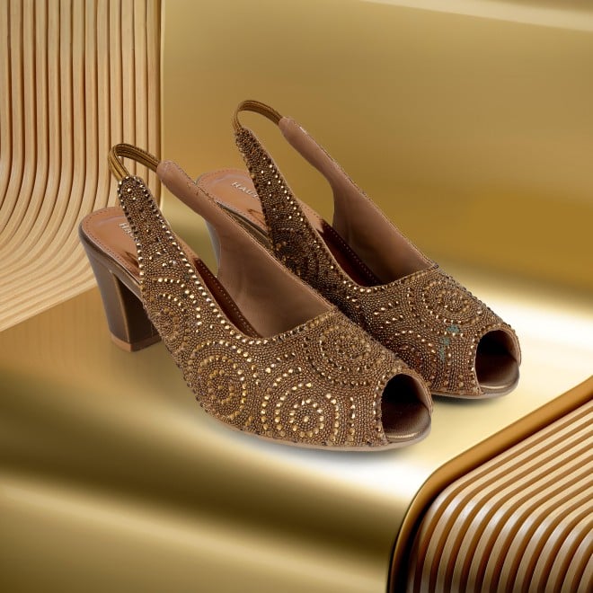 Haute Diva Women Antic-gold Wedding Sandals