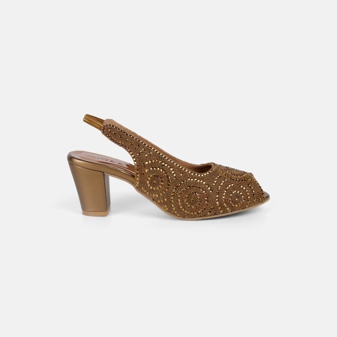 Haute Diva Women Antic-gold Wedding Sandals (SKU: 54-183-28-36)
