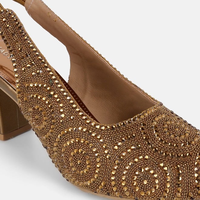 Haute Diva Women Antic-gold Wedding Sandals (SKU: 54-183-28-36)