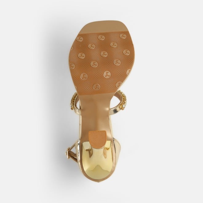 Haute Diva Women Gold Party Sandals (SKU: 54-184-15-36)