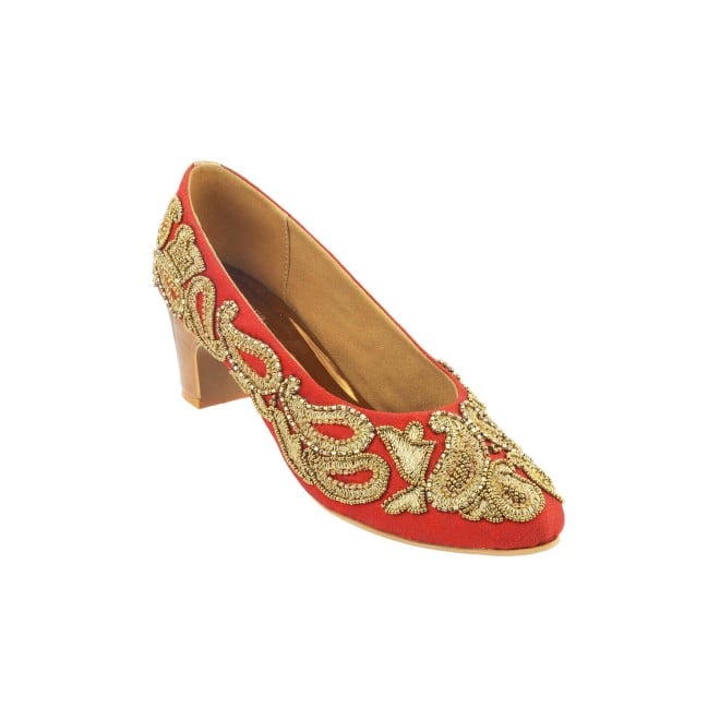 Mochi Women Maroon Wedding Pumps (SKU: 54-19-44-37)