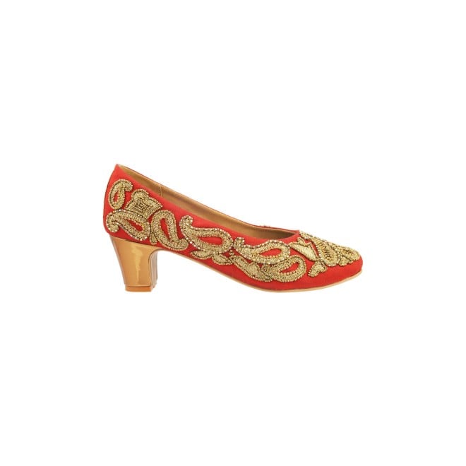 Mochi Women Maroon Wedding Pumps (SKU: 54-19-44-37)