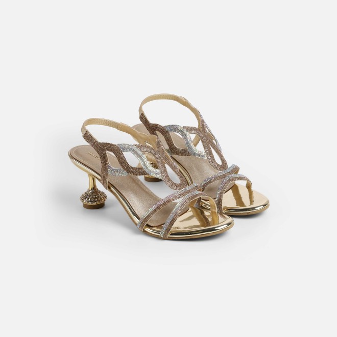 Haute Diva Women Gold Wedding Sandals (SKU: 54-210-15-36)