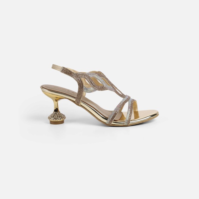 Haute Diva Women Gold Wedding Sandals (SKU: 54-210-15-36)