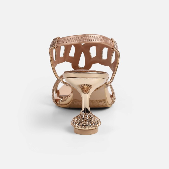 Haute Diva Women Rose-gold Wedding Sandals (SKU: 54-210-52-36)