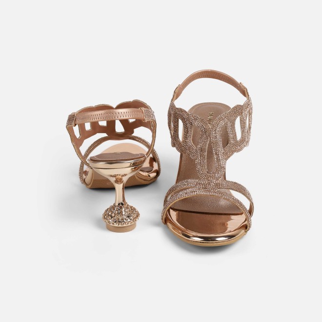 Haute Diva Women Rose-gold Wedding Sandals (SKU: 54-210-52-36)