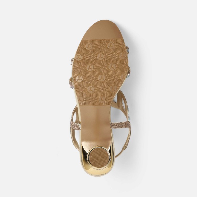 Haute Diva Women Gold Wedding Sandals (SKU: 54-210-15-36)