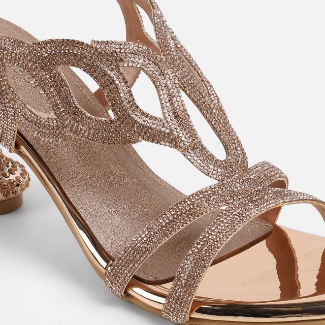 Haute Diva Women Rose-gold Wedding Sandals (SKU: 54-210-52-36)